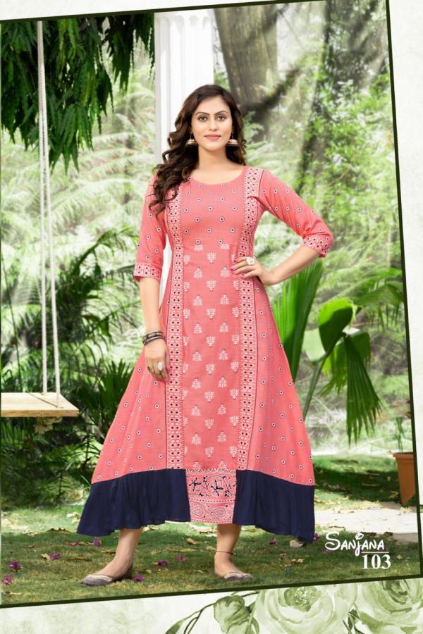 Hirwa Sajana Rayon Slub Exclusive Designer Kurti Collection